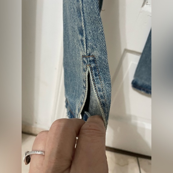 FREE PEOPLE STEINBECK PATCHED STRAIGHT LEG JEANS Size 27 - Picture 12 of 16